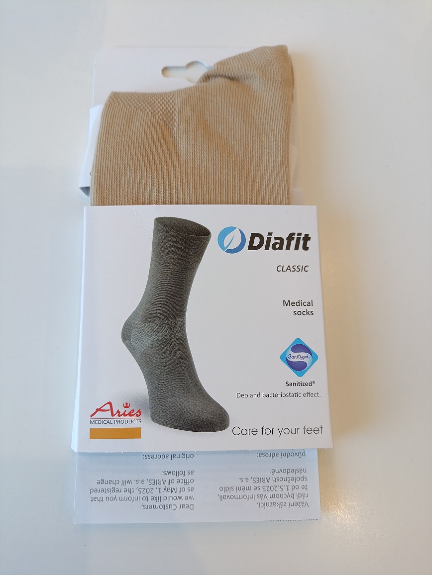 Avicenum DiaFit CLASSIC Größe 41-44 Paar 8002 braune Diabetikersocken