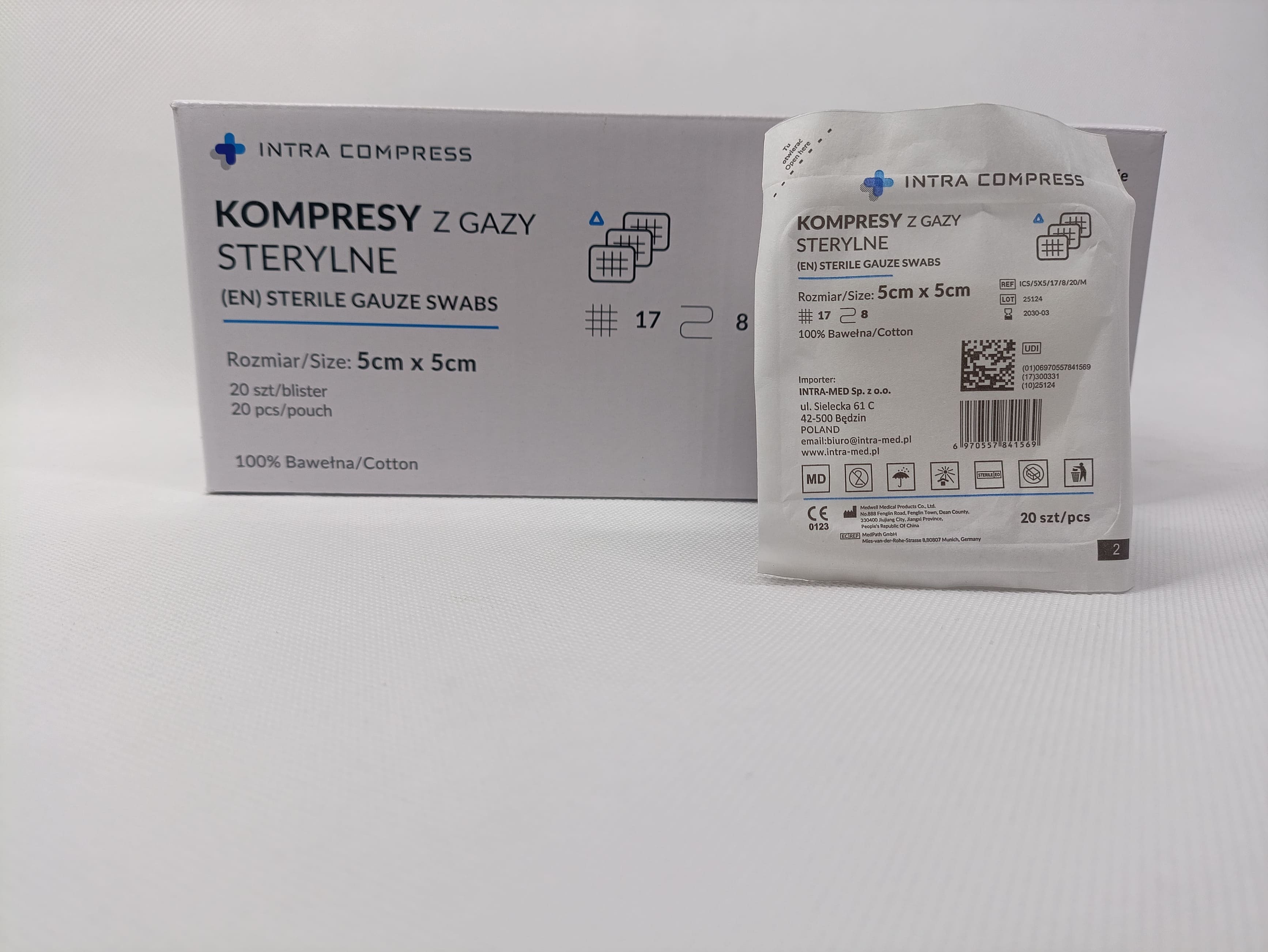 Sterile Gas-Kompresse 5*5cm 20Stück Blister 17N 8W