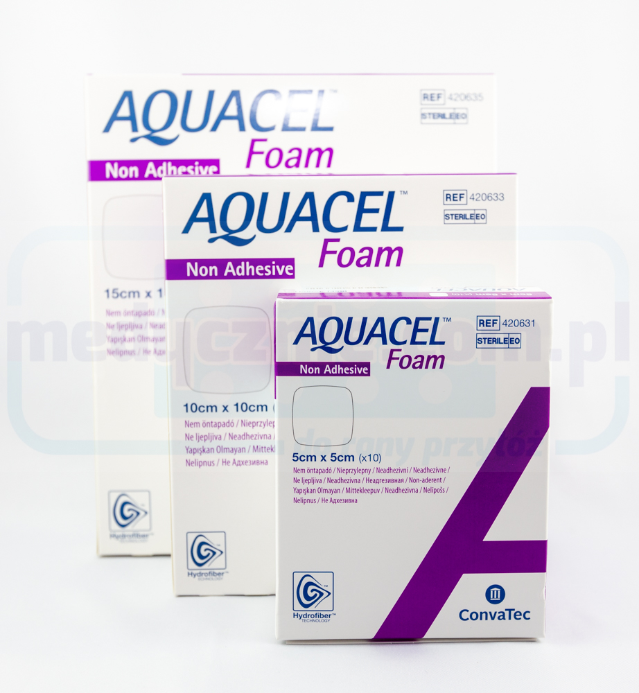 Aquacel Schaumstoff Nicht klebend 10*10cm mehrschichtiger Schaumstoffverband 1Stk. – Bild 2
