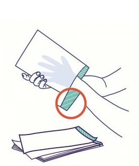 Vlieswaschlappen/Handschuhe 23x15cm weiß 50 Stück REF 8701