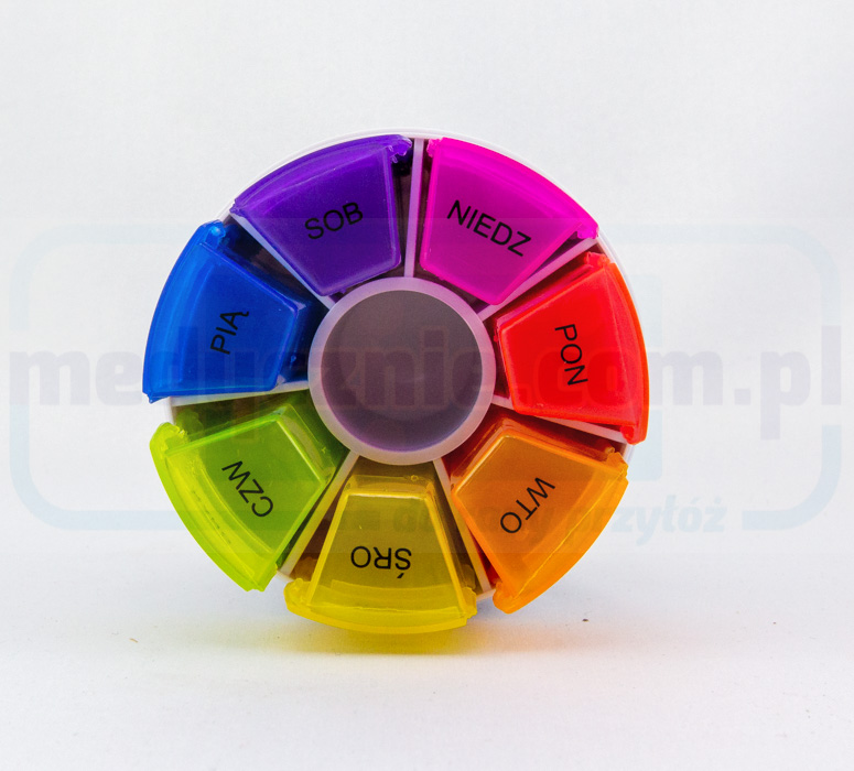 Wöchentlicher Medikamentenbehälter - rund – Bild 3