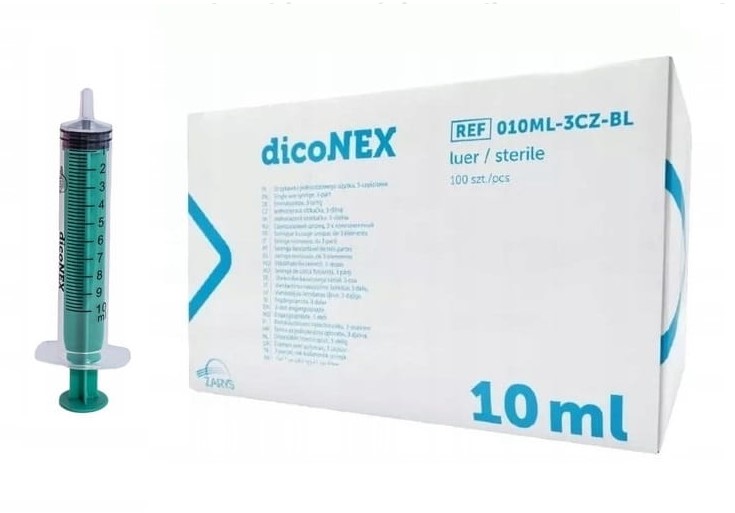 Sterile Spritze j.u. 10ml 3-teilig Luer 100Stk