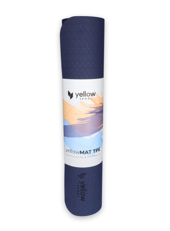 yellowMAT TPE Trainingsmatte blau - navy – Bild 2