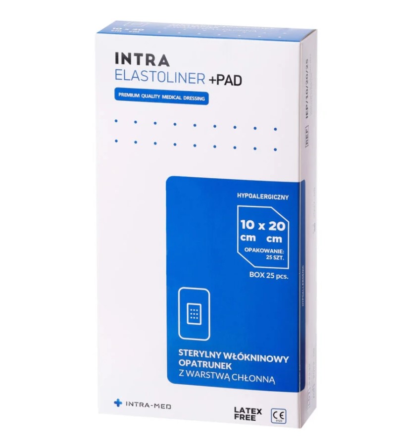 Verband mit Saugeinlage ELASTOLINER+PAD 10cm x 20cm 25Stk