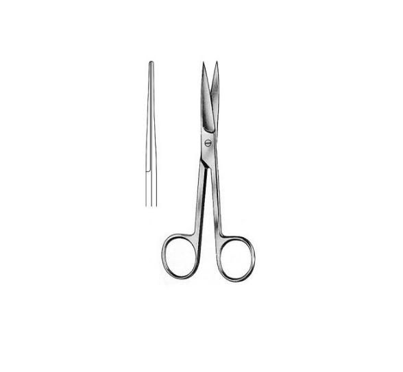 Chirurgische Schere 16,5 cm O/T gerade