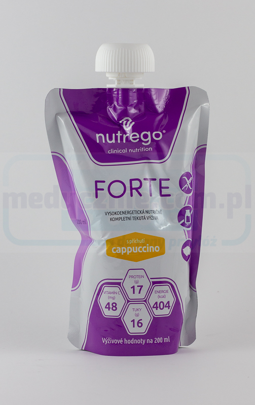 Nutrego Forte 12x200 ml Cappuccino kalorienreiche, proteinreiche Diät
