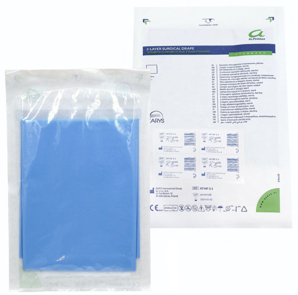 Steriles Abdecktuch ALPHAtex REF AT-NF-S 1 45*45cm (Papier+Folie) 2 Lagen 1 St.