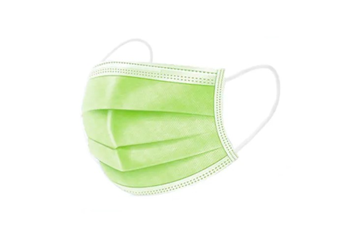 Lime grün Typ IIR 50 Stück medizinische chirurgische Maske, dreilagig, auf Gummiband