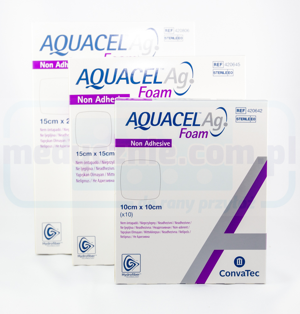 Aquacel Foam Ag Nicht klebend 15*15cm mehrschichtiger Schaumstoffverband 1Stk. – Bild 2