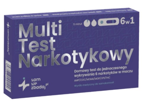 Multitest 6 Drogennachweistest (AMP, COC, THC, MDMA, OPI, MOP)