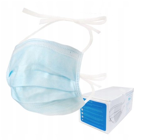 Chirurgische Hosenmaske blau 50Stück Typ II medizinisch, dreilagig