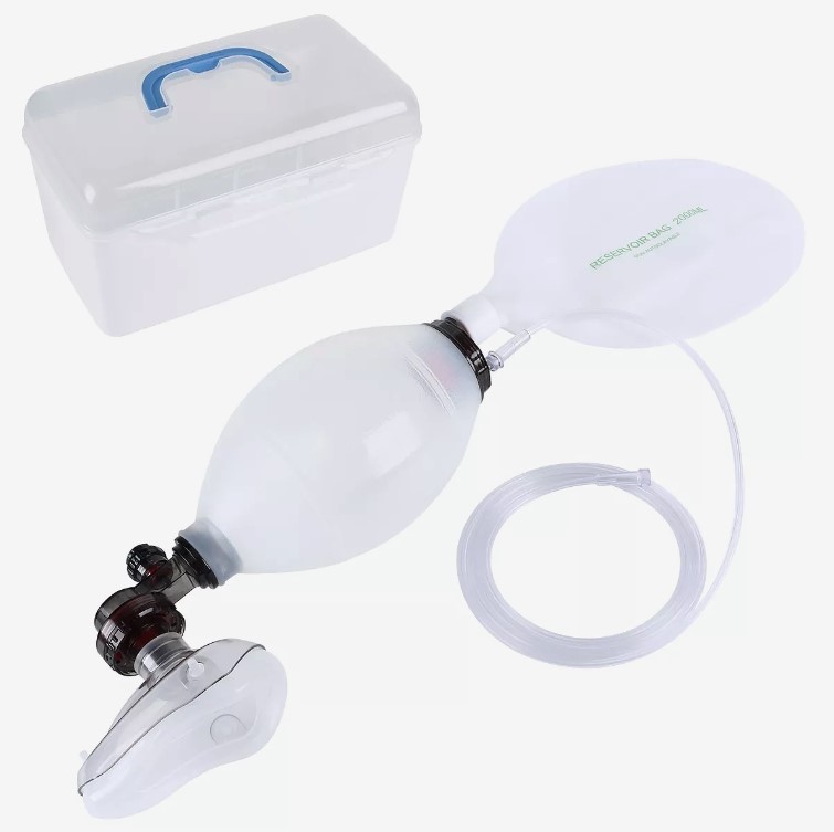 Ambu kit in case - Silikon-Beatmungsbeutel für Neugeborene/Säuglinge wiederverwendbar – Bild 2