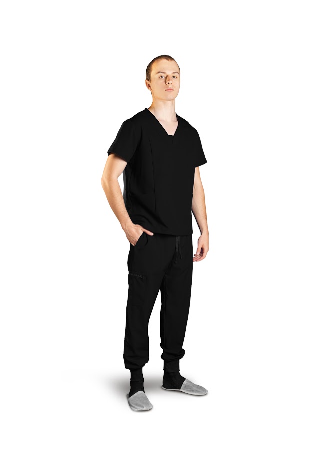 GAIA Herren Krankenkittel schwarz 3XL – Bild 2