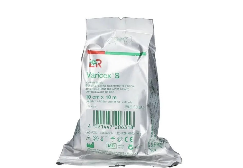 Varicex S 10cm* 10m 1 Stück Band mit Zinkpaste
