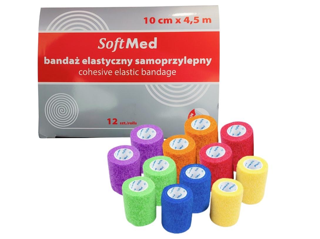 Selbstklebende Binde 10 cm x 4,5 m, 12 Stück, fest, Set