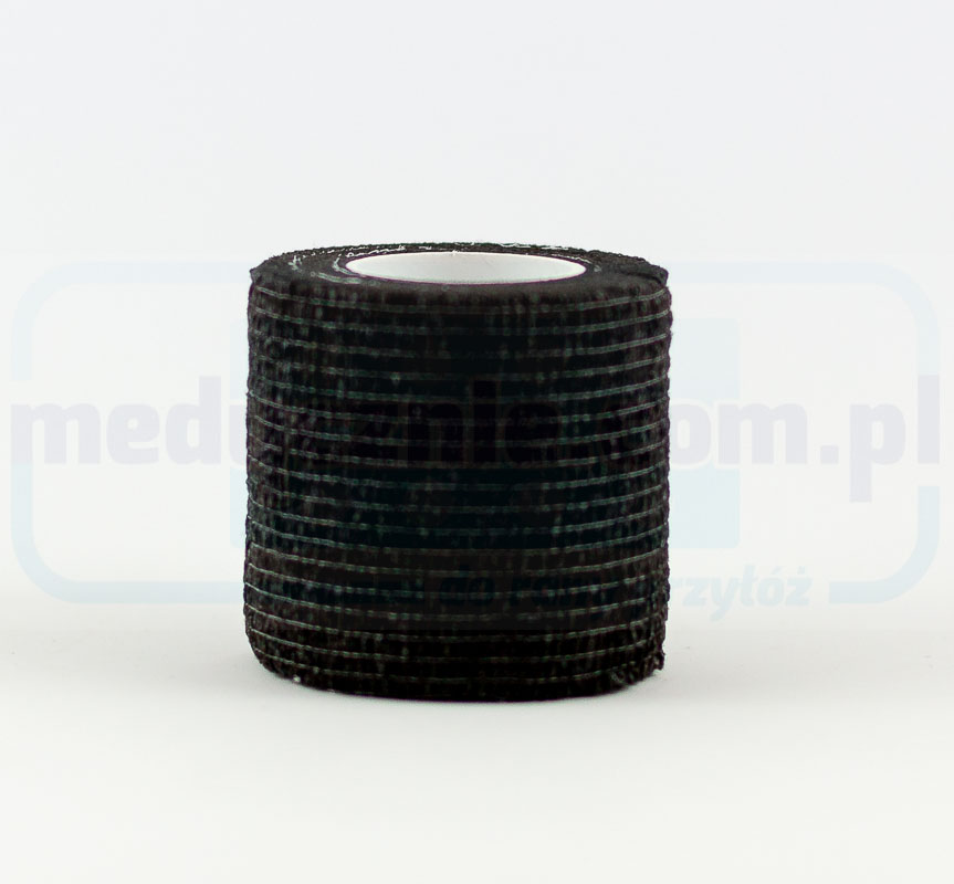 Zusammenklebendes Band 5 cm x 4,5 m, 12-teiliges Set, einfarbig, schwarz