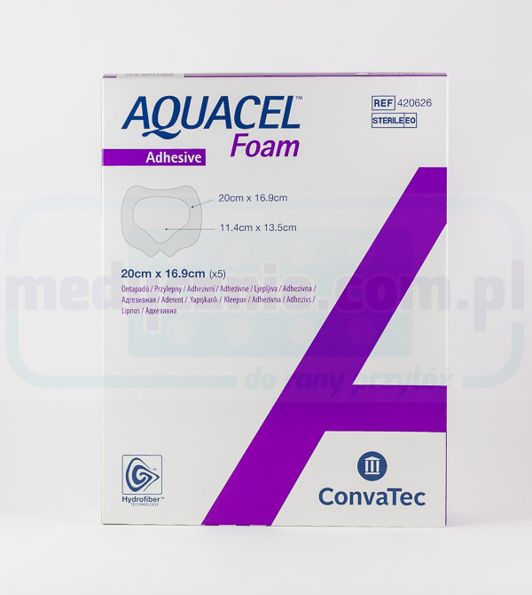 Aquacel Schaumstoffkleber 20*16.9cm Sakraler mehrschichtiger Schaumstoffverband 1Stk.