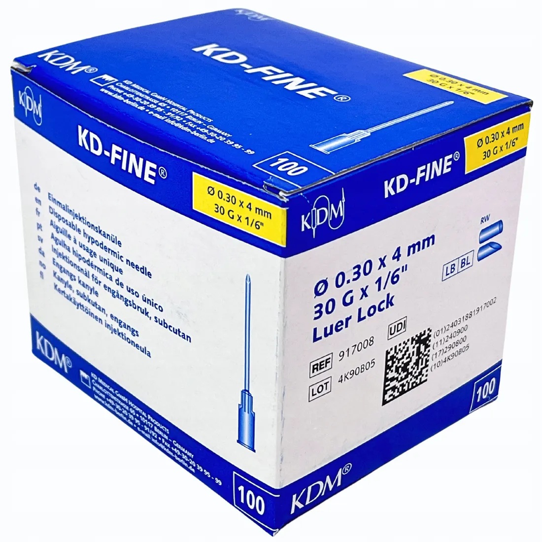 Nadeln j.u. 0.30*4 100Stk KD-FINE für MEZOTHERAPIE