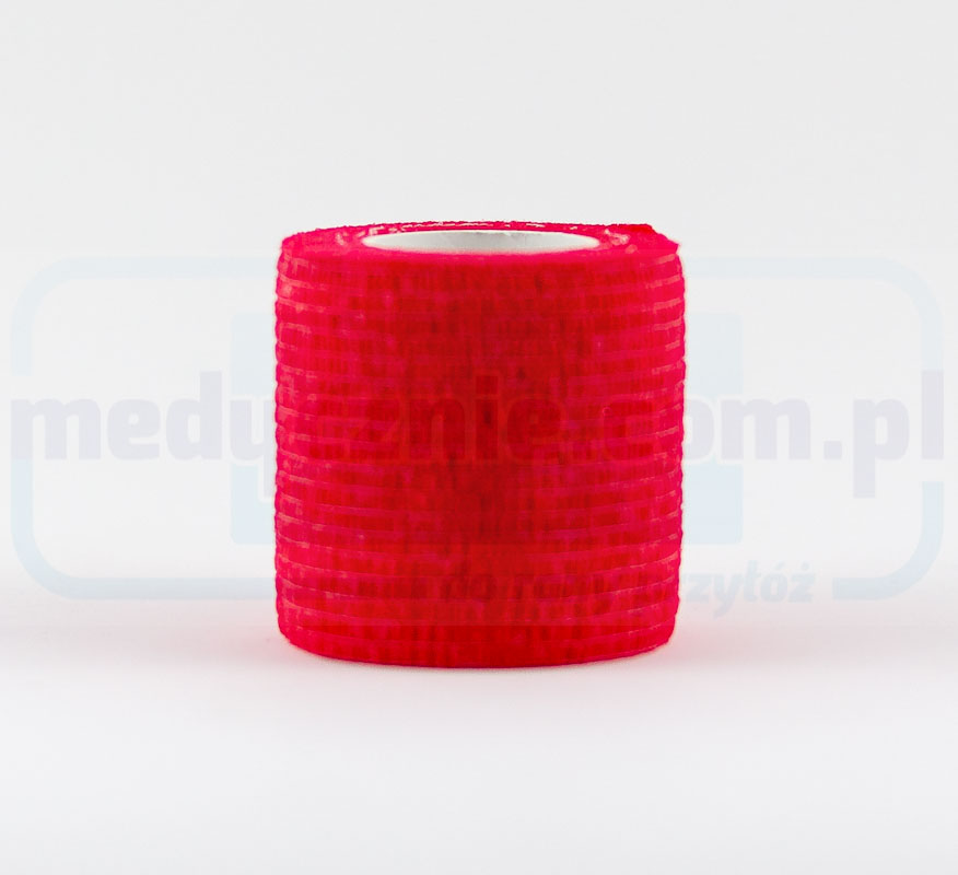 Kohäsives Band 5cm*4.5m 1Stk. rot elastisch, selbstklebend
