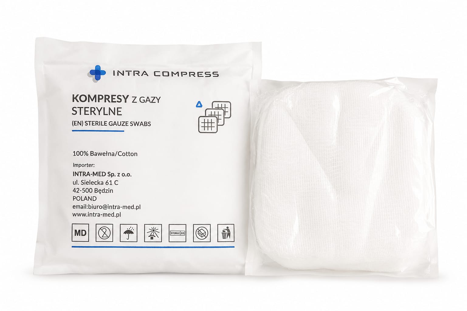 Sterile Gas-Kompresse 7,5*7,5 cm 3St. Blister 17N 8W (Kopia)