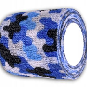 Selbstklebendes Band 5 cm x 4,5 m, 1 Stück, Tarnmuster (weiß-blau-schwarz), elastisch